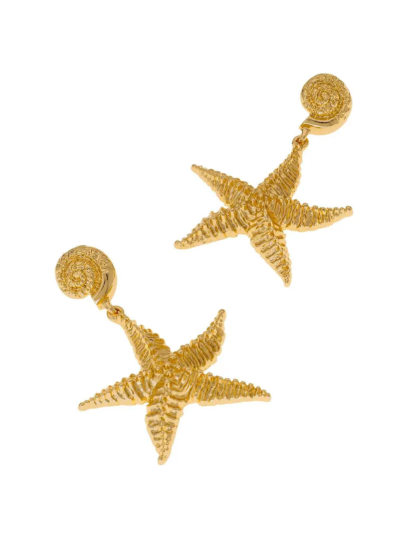 Creative Starfish-Shaped Dangle Earrings — Ocean-Themed Drop Earrings